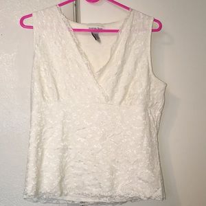 Ivory Sleeveless Blouse